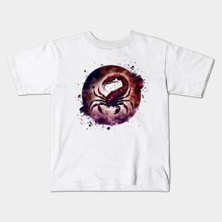 Watercolor Zodiac - Scorpio Kids T-Shirt